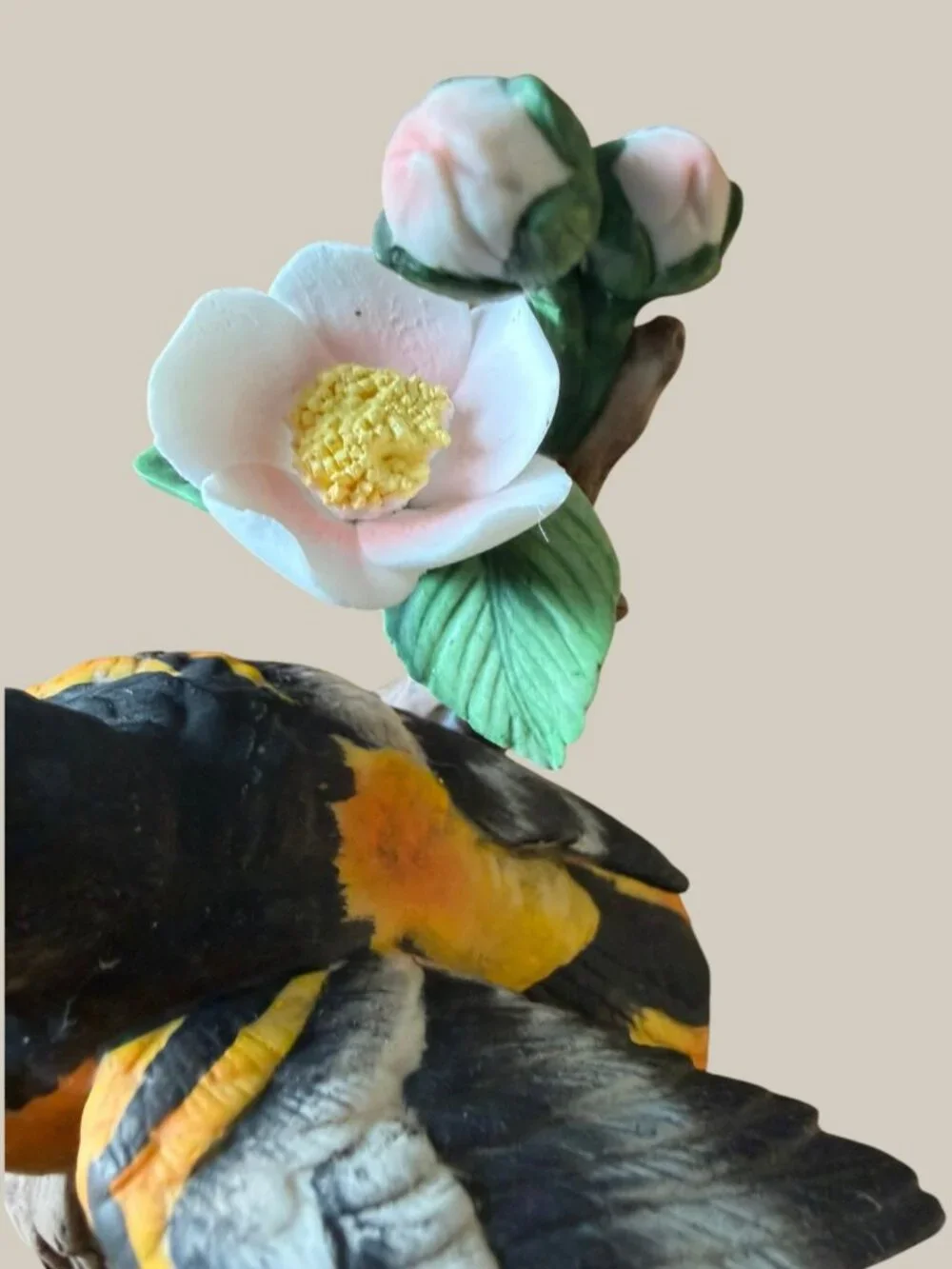 Vintage Gift World of Gorham Baltimore Oriole Bird Figurine Japan Wood Base